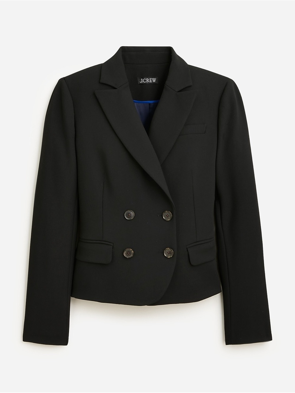 NWT J.Crew Slim-Fit Double-Breasted Four-Season Stretch Blazer Black 10